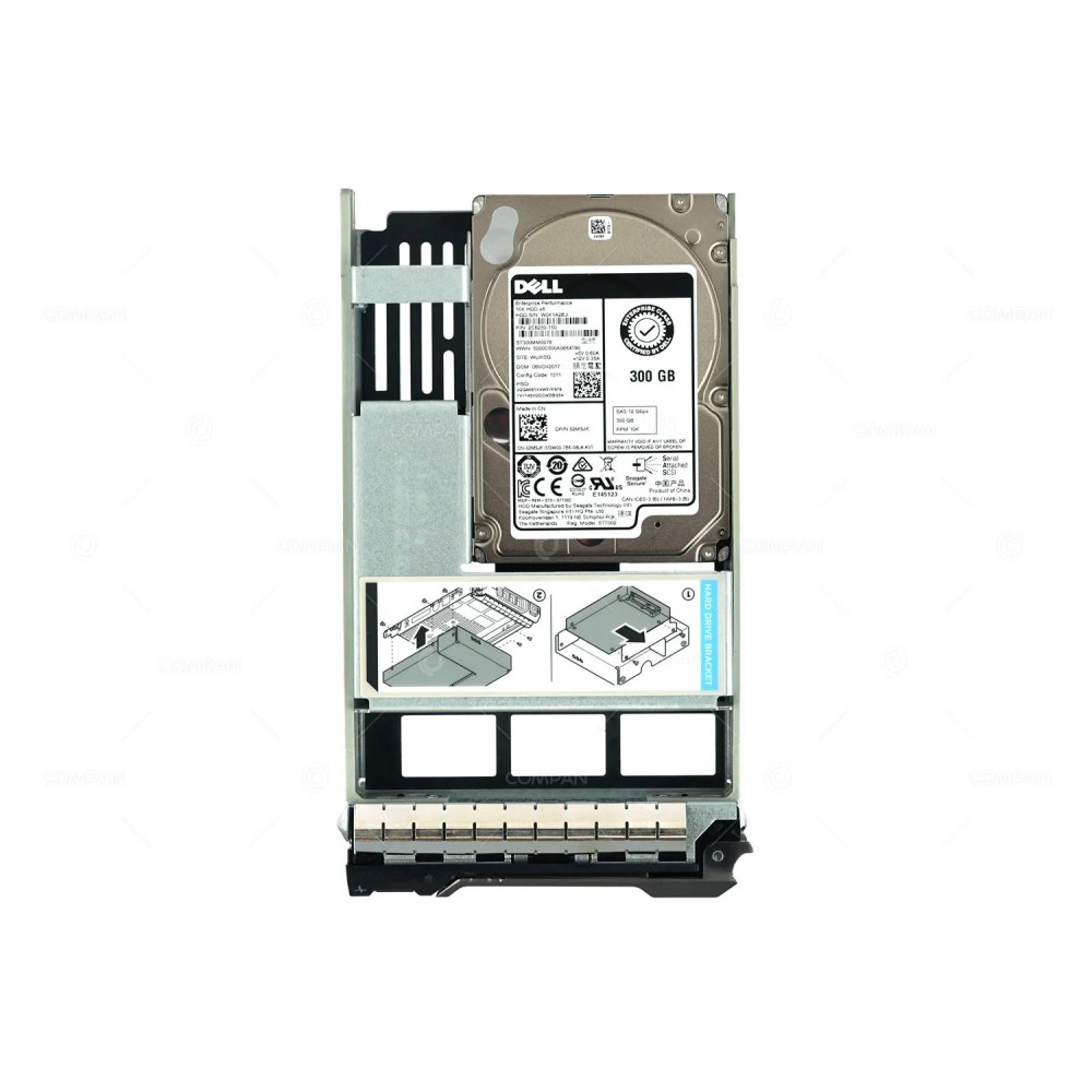 2M5JK LFF DELL HDD 300GB 10K SAS 12G 2.5" SFF IN 3.5" LFF CADDY FOR G11 G12 G13